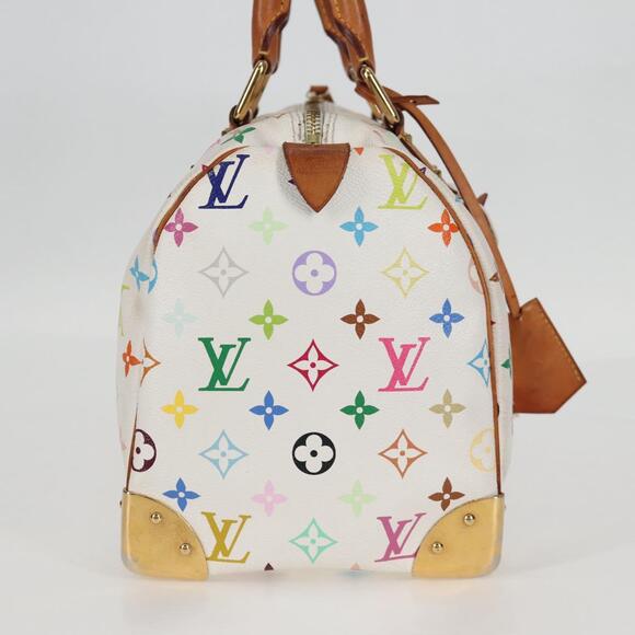 LOUIS VUITTON Monogram Multicolor Speedy 30 Hand Bag White M92643 - Picture 5 of 16